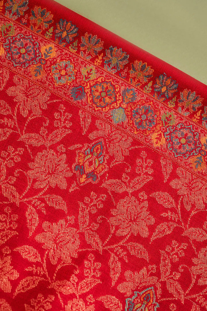 Self Woven Paisley Unstitched Suit