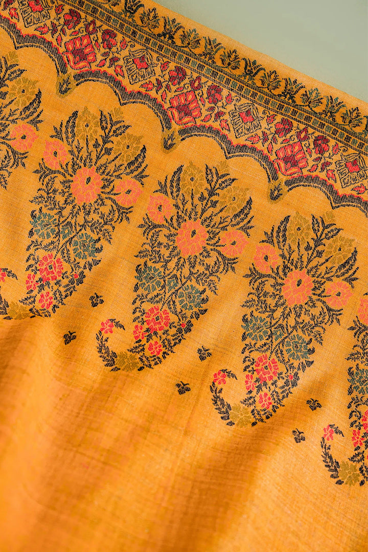 Buti Weave - Unstitched Suit With Border Dupatta