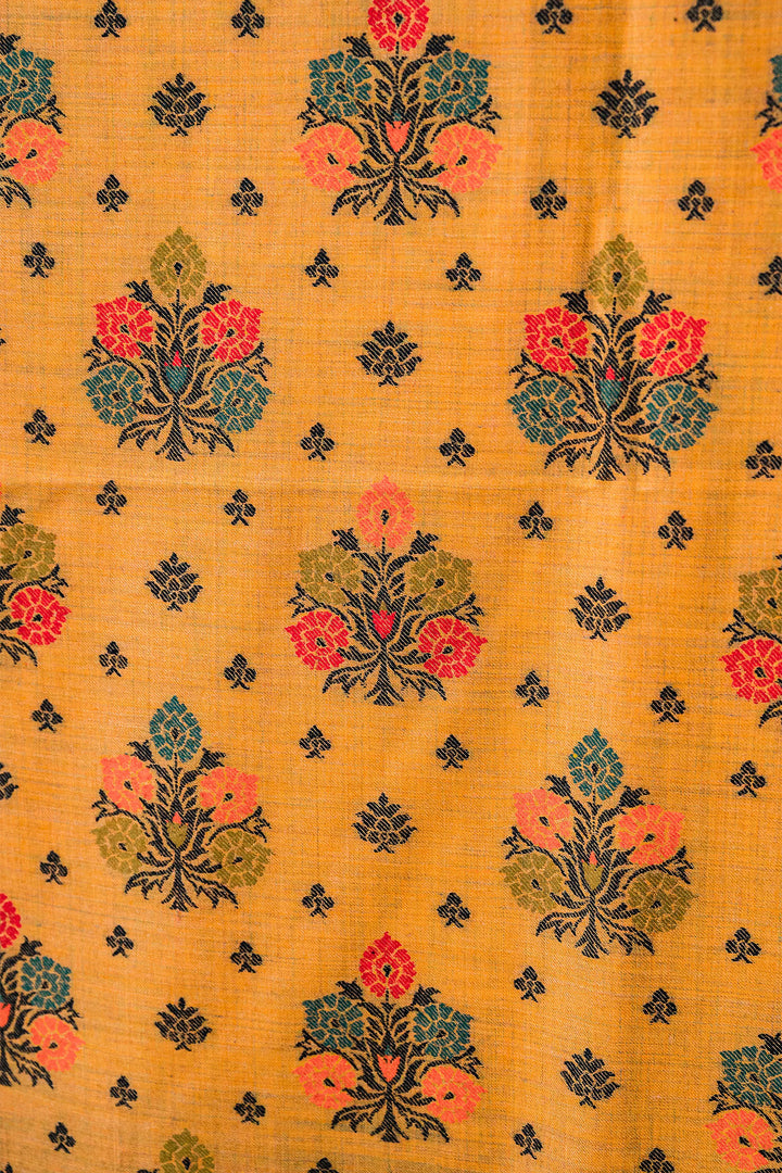 Buti Weave - Unstitched Suit With Border Dupatta