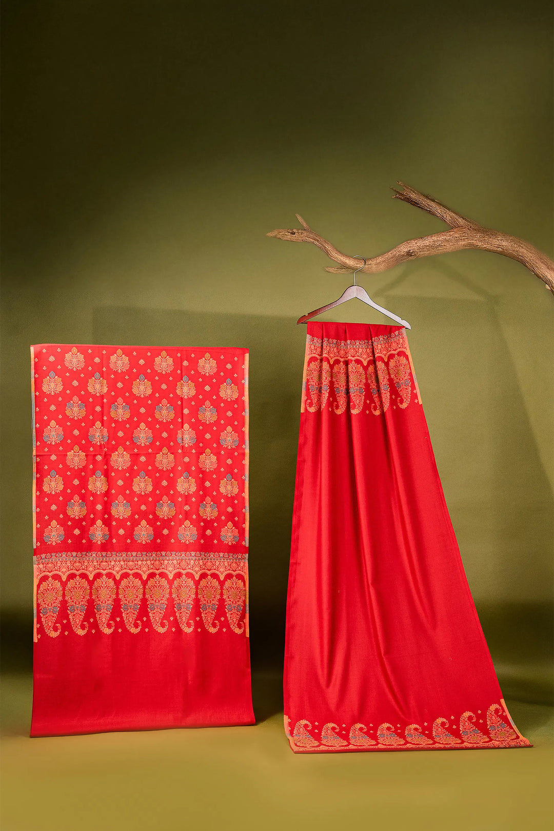 Buti Weave - Unstitched Suit With Border Dupatta