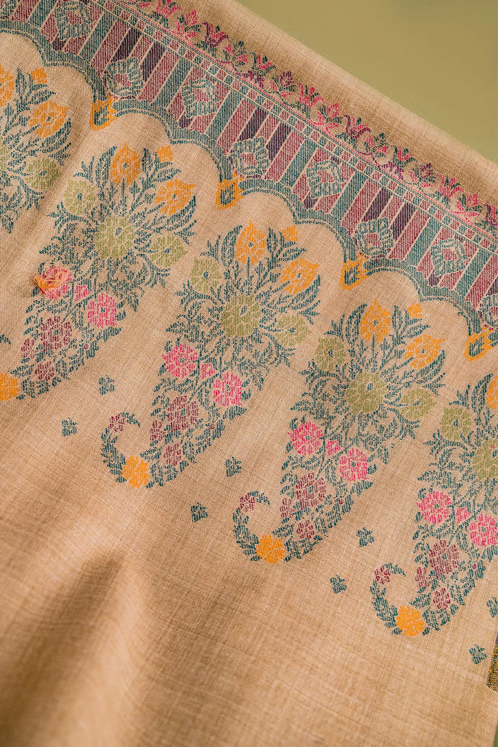Buti Weave - Unstitched Suit With Border Dupatta