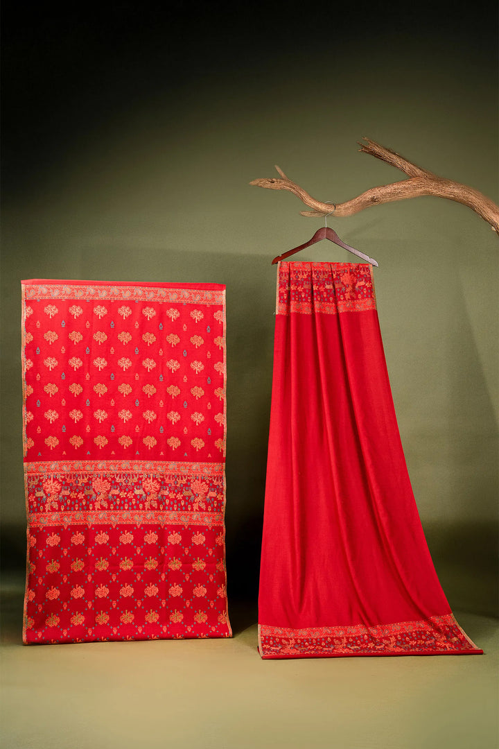 Buti Unstitched Suit With Figurative Pallu Dupatta