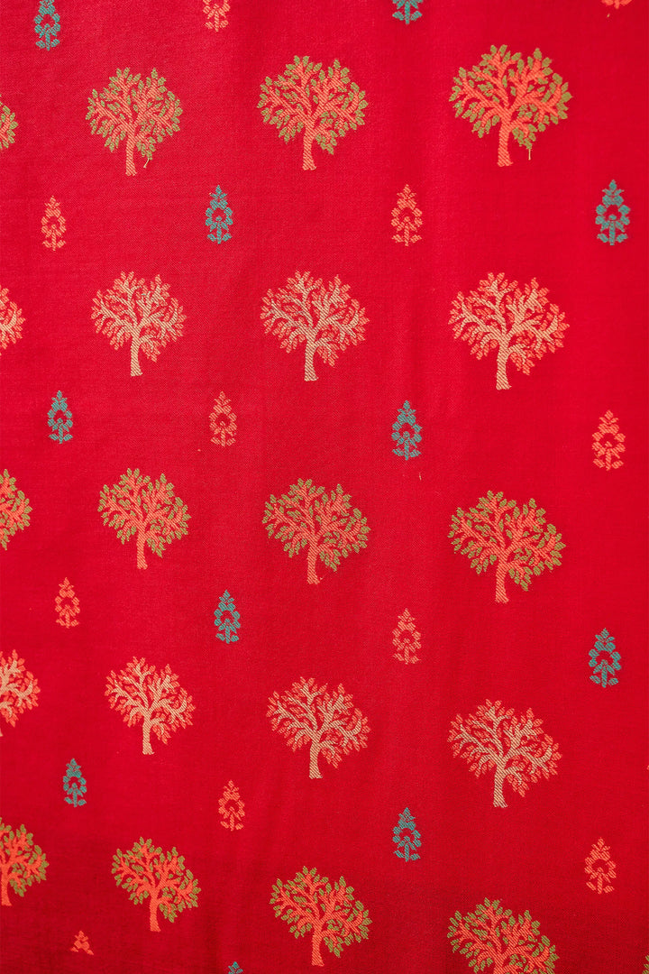 Buti Unstitched Suit With Figurative Pallu Dupatta