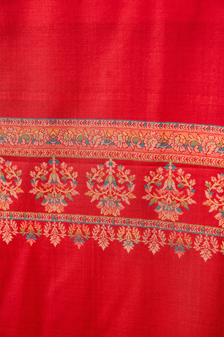 Kani Stripe Unstitched Suit With Border Dupatta