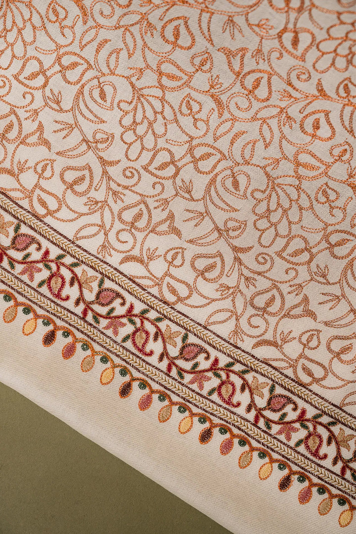 Firdaus Panel Embroidered Unstitched Suit With Zari Jaal Dupatta