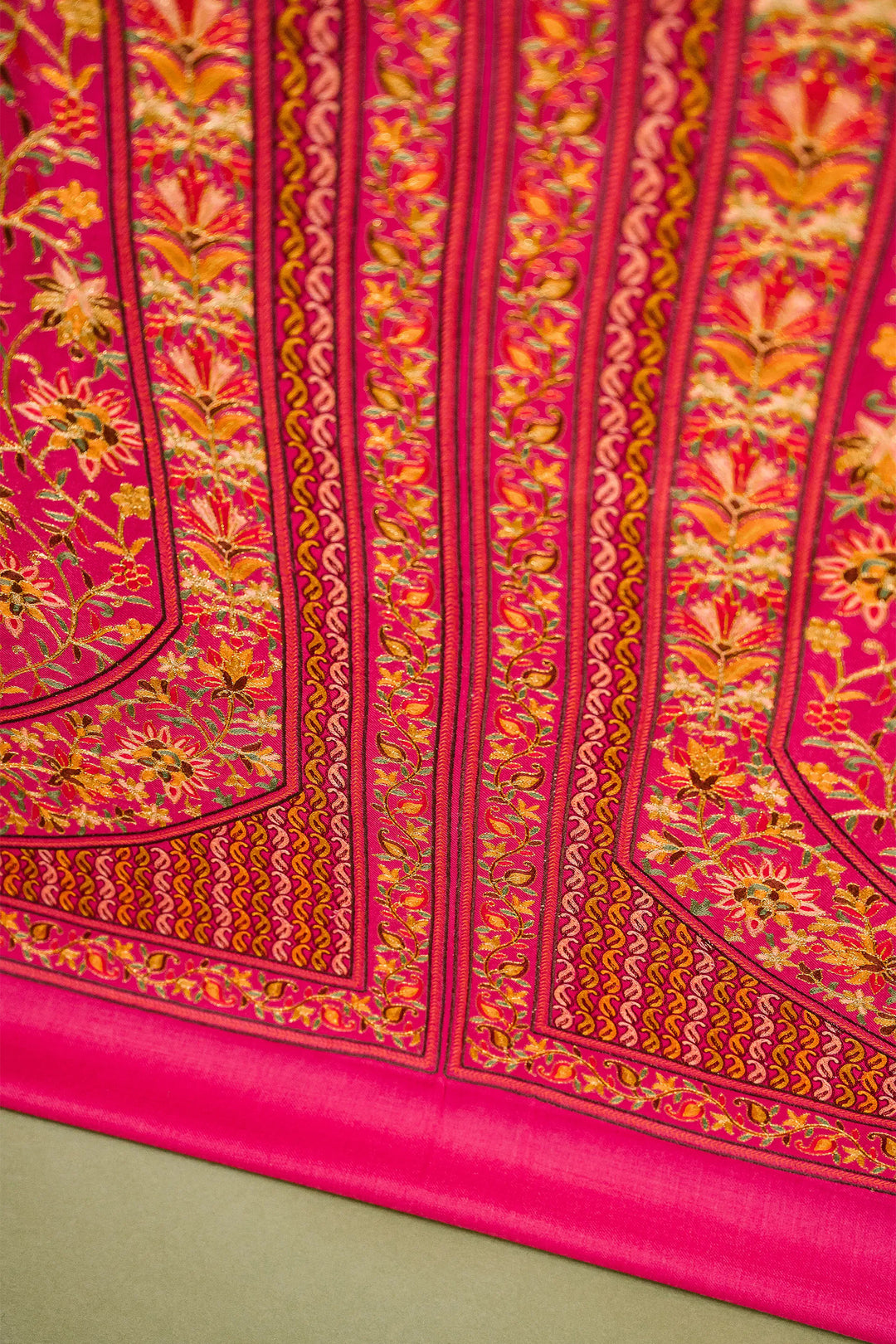 Firdaus Panel Embroidered Unstitched Suit With Zari Jaal Dupatta