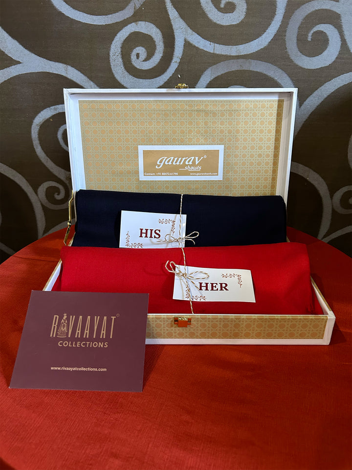 Ring Plain His & Her Stole Set