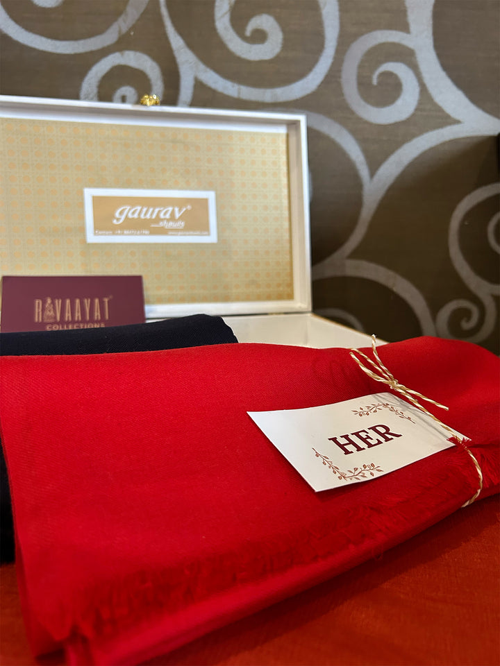 Ring Plain His & Her Stole Set