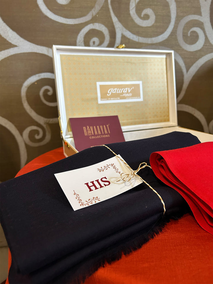 Ring Plain His & Her Stole Set