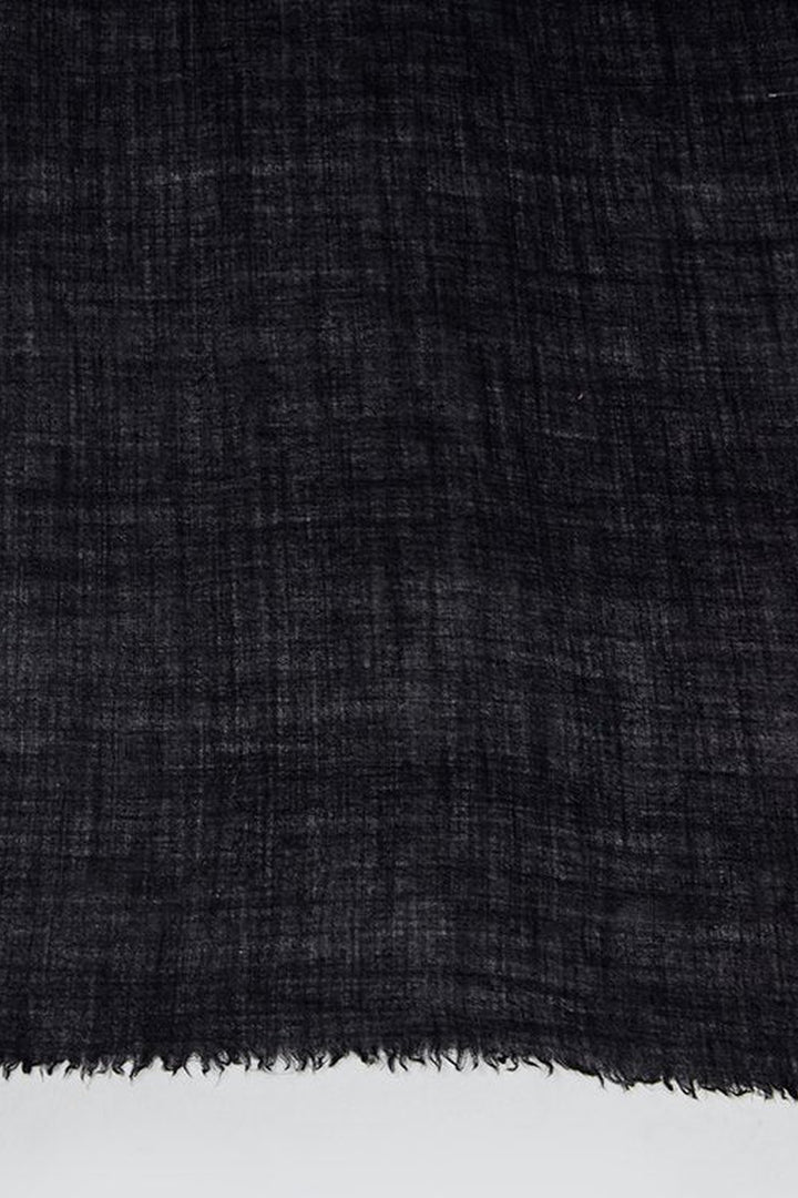 Charcoal Grey Wool Silk Unisex Stole