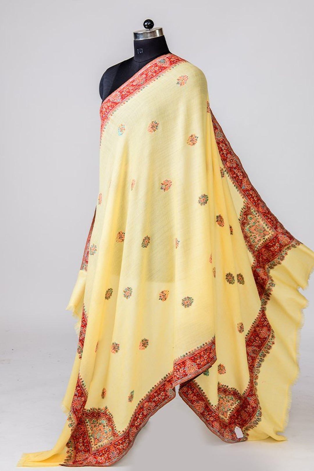 Kani Women's Shawl With Border Booti Design