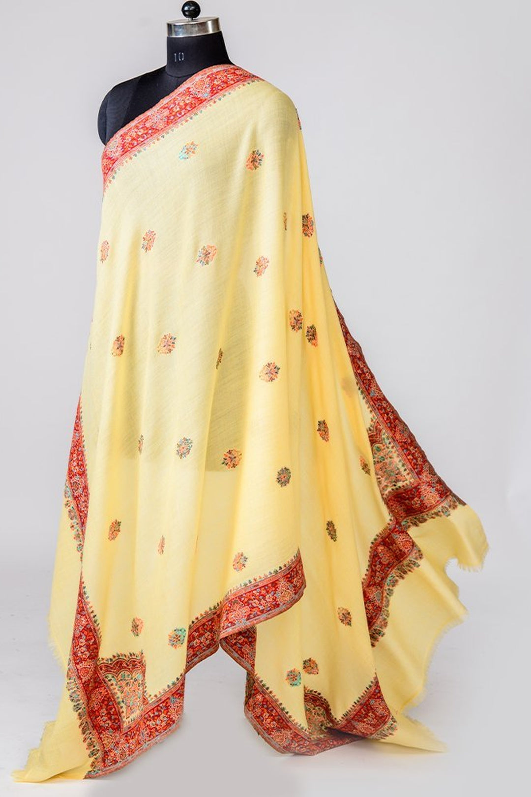 Kani Women's Shawl With Border Booti Design