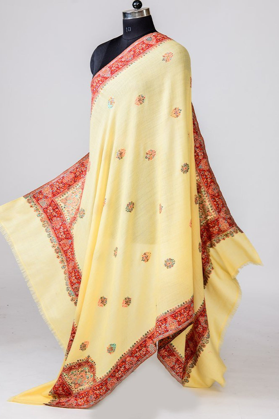 Kani Women's Shawl With Border Booti Design