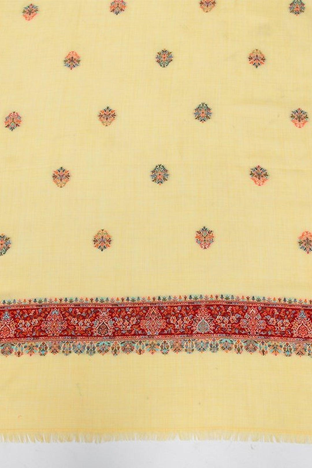 Kani Women's Shawl With Border Booti Design