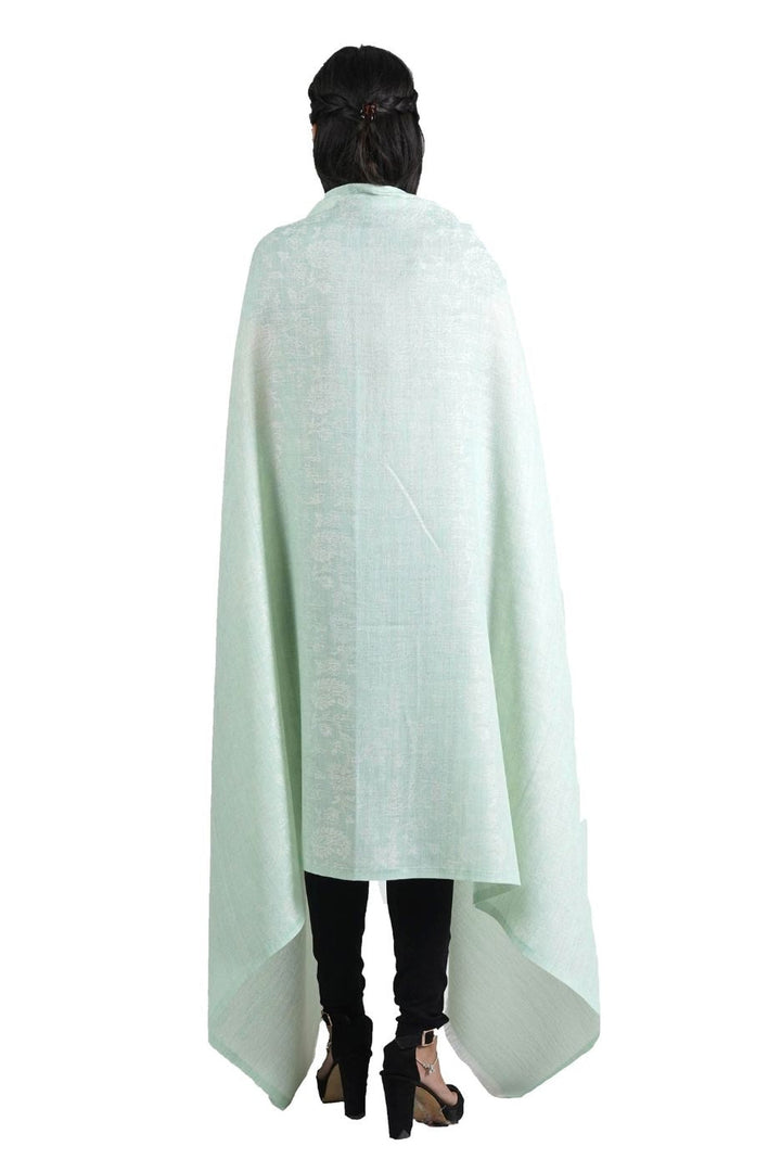 Wool Blended Self Jacquard Women's Shawl