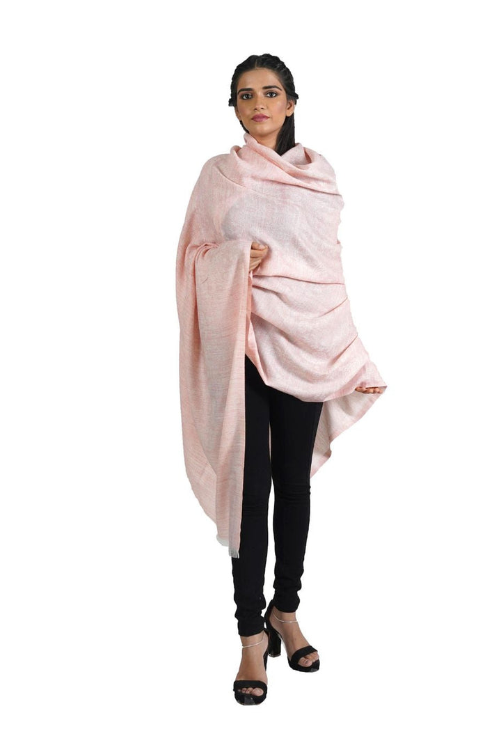 Wool Blended Self Jacquard Women's Shawl
