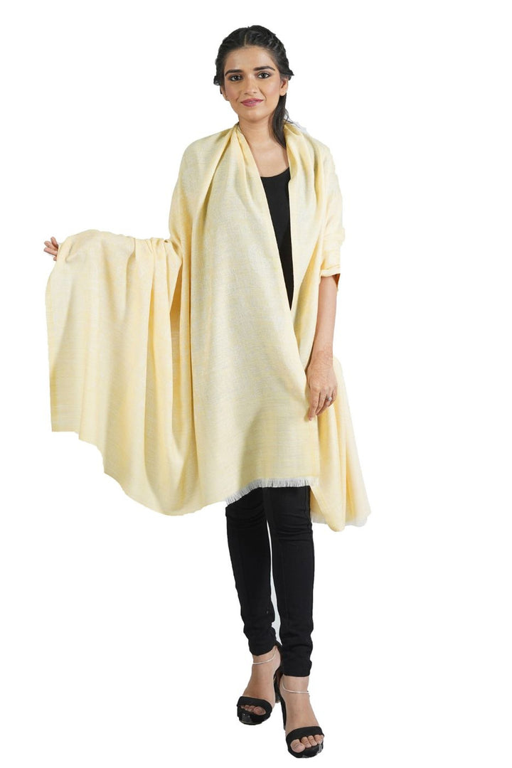 Wool Blended Self Jacquard Women's Shawl