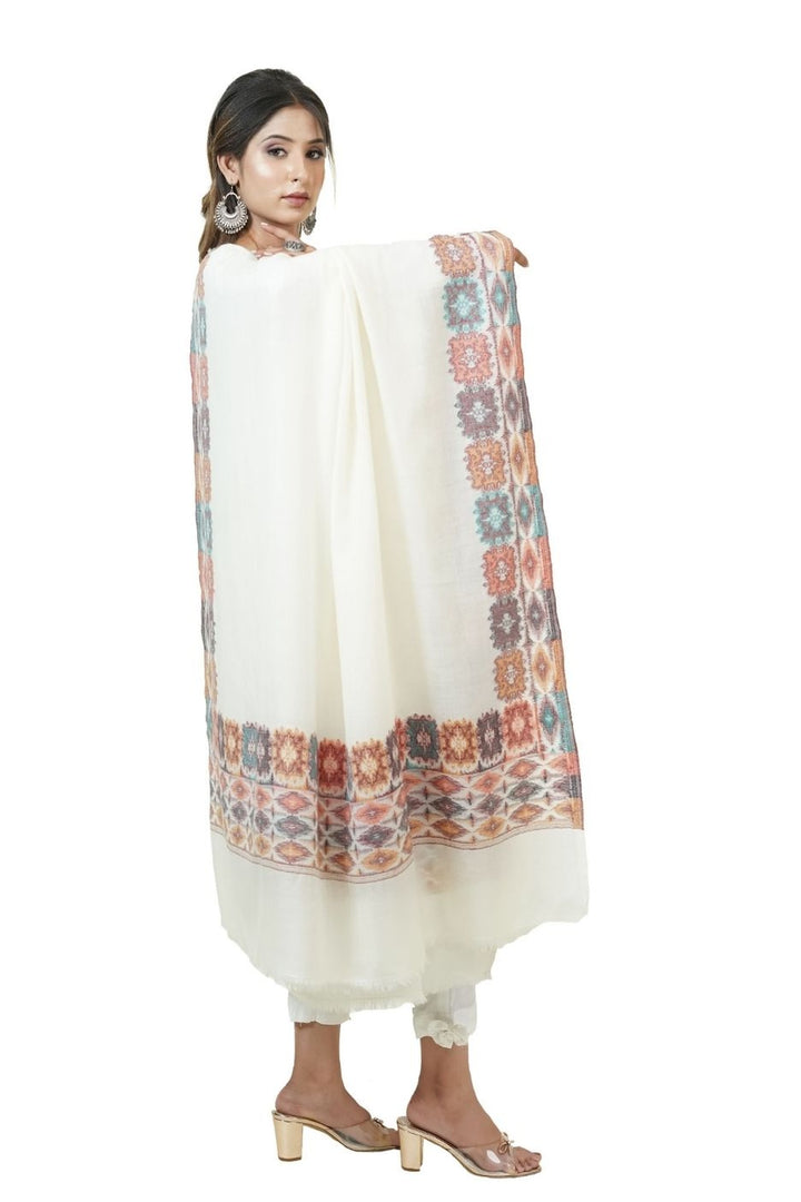 Ikat Pattern Woven Women's Shawl