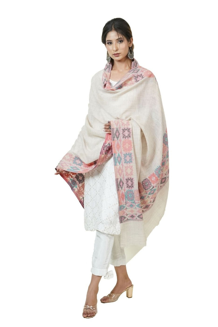 Ikat Pattern Woven Women's Shawl