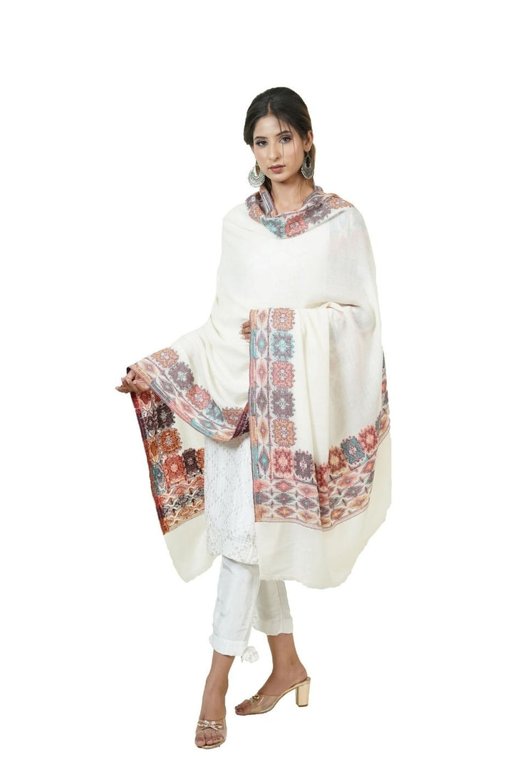 Ikat Pattern Woven Women's Shawl