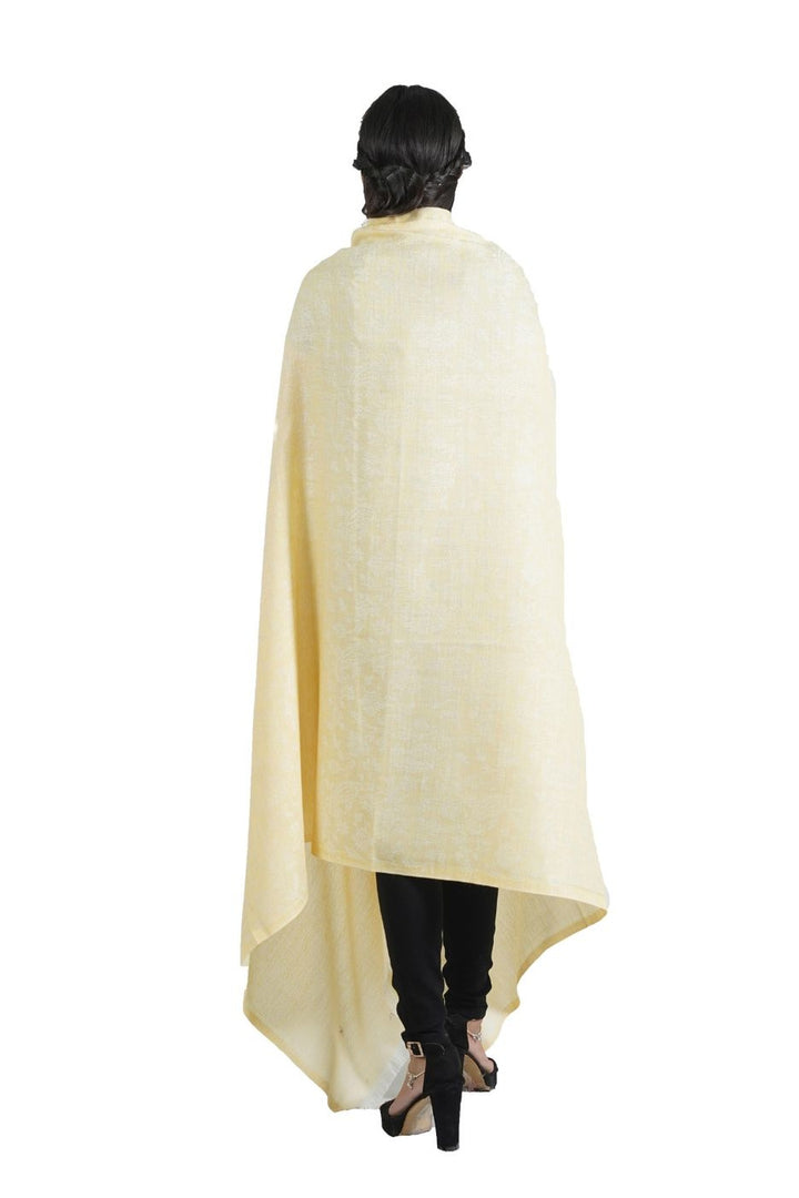 Wool Blended Self Jacquard Women's Shawl