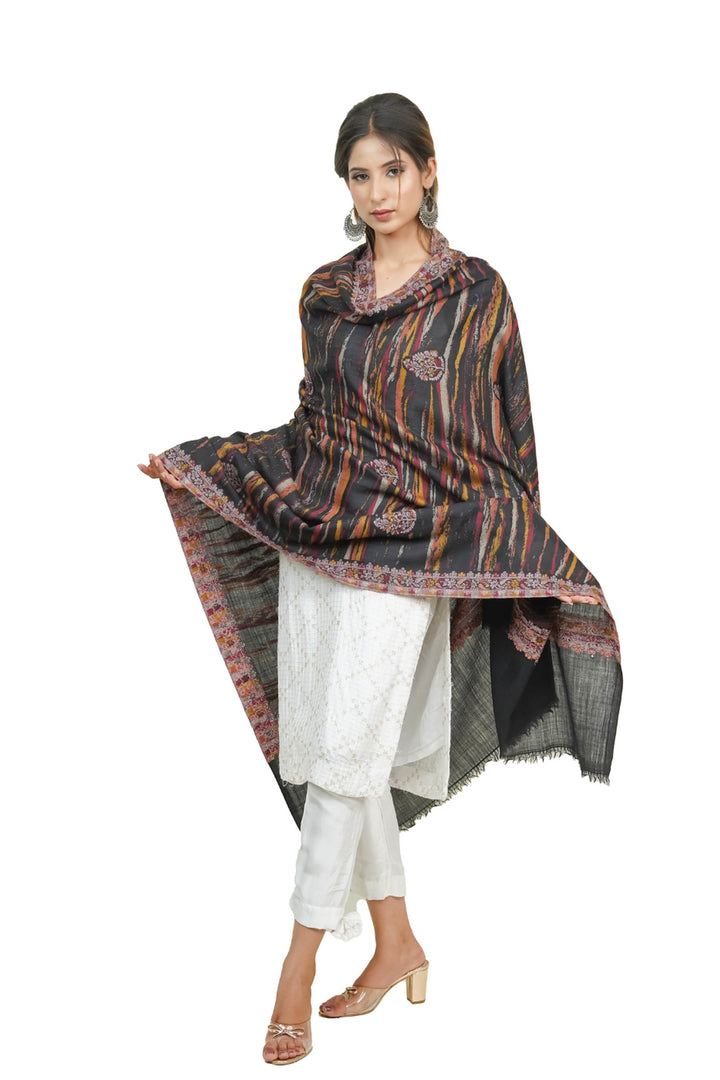 Ikat Pattern Woven Women's Shawl