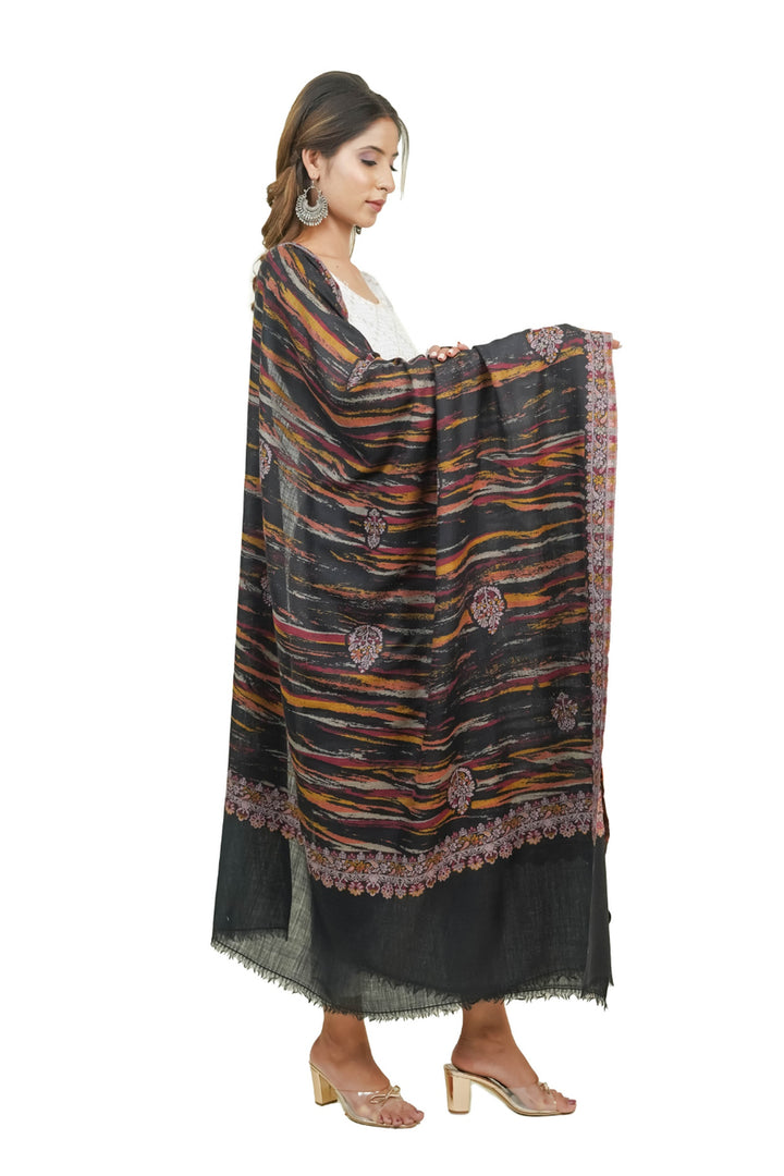 Ikat Pattern Woven Women's Shawl