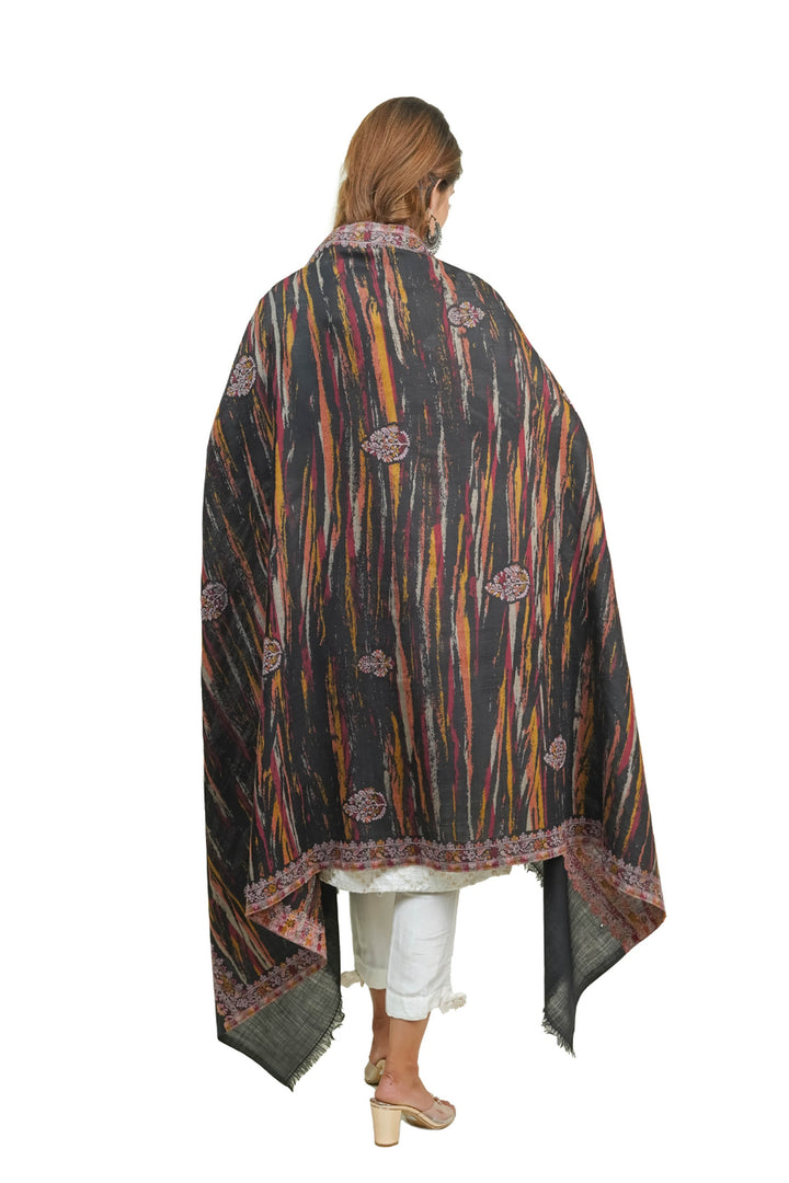 Ikat Pattern Woven Women's Shawl