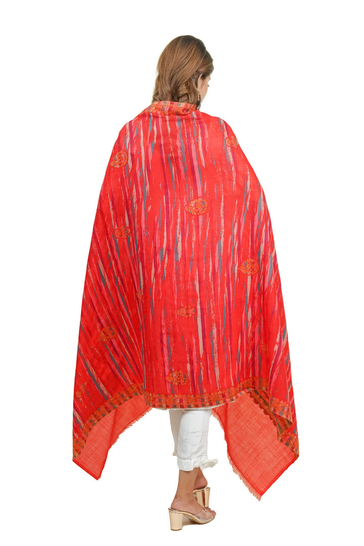 Ikat Pattern Woven Women's Shawl