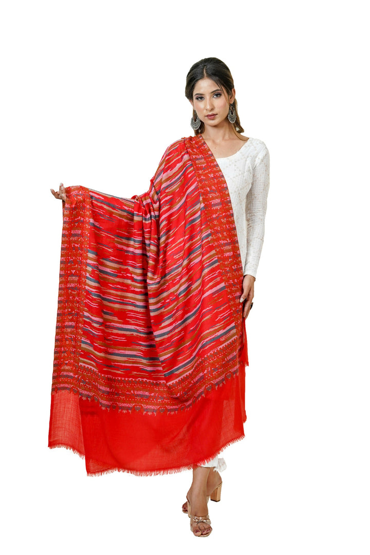 Ikat Pattern Woven Women's Shawl