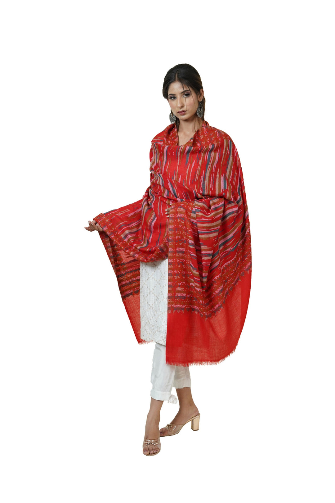 Ikat Pattern Woven Women's Shawl