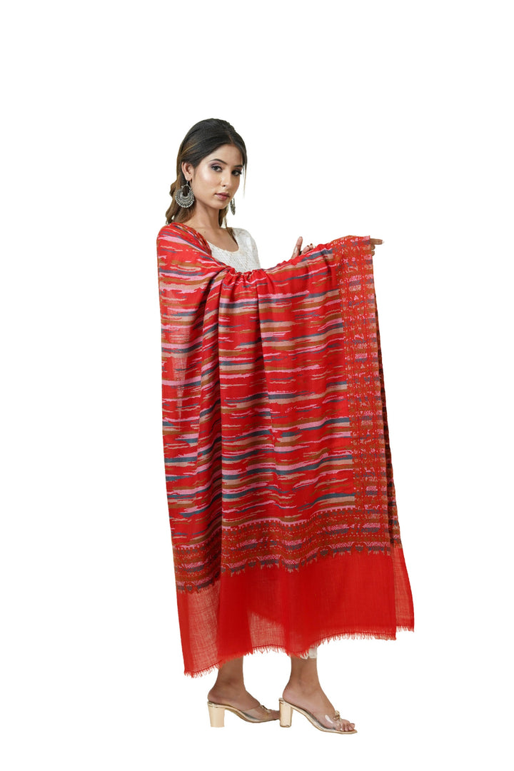 Ikat Pattern Woven Women's Shawl