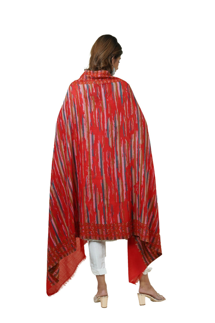 Ikat Pattern Woven Women's Shawl