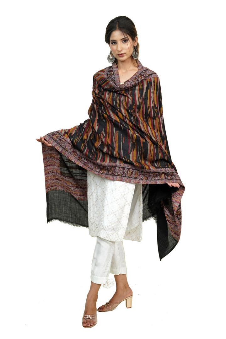 Ikat Pattern Woven Women's Shawl