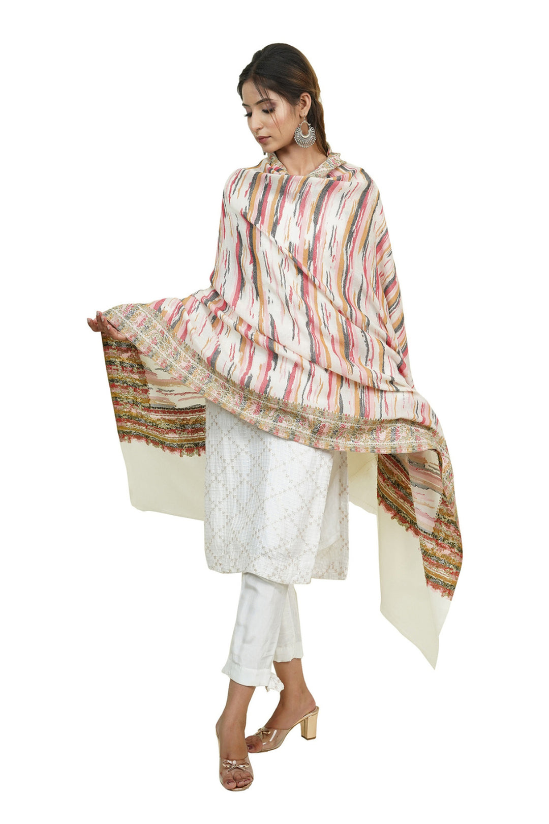 Ikat Pattern Woven Women's Shawl