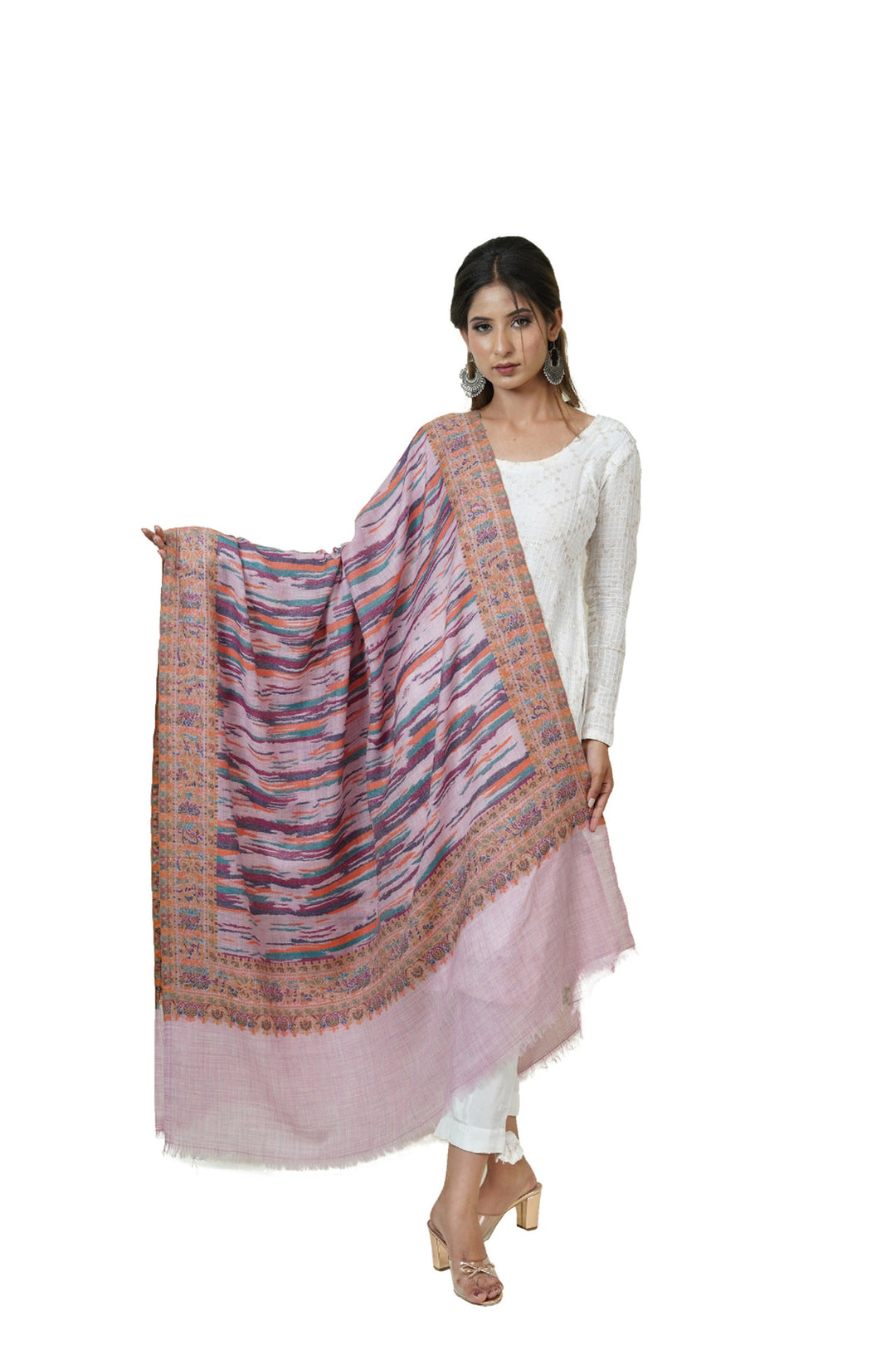 Ikat Pattern Woven Women's Shawl