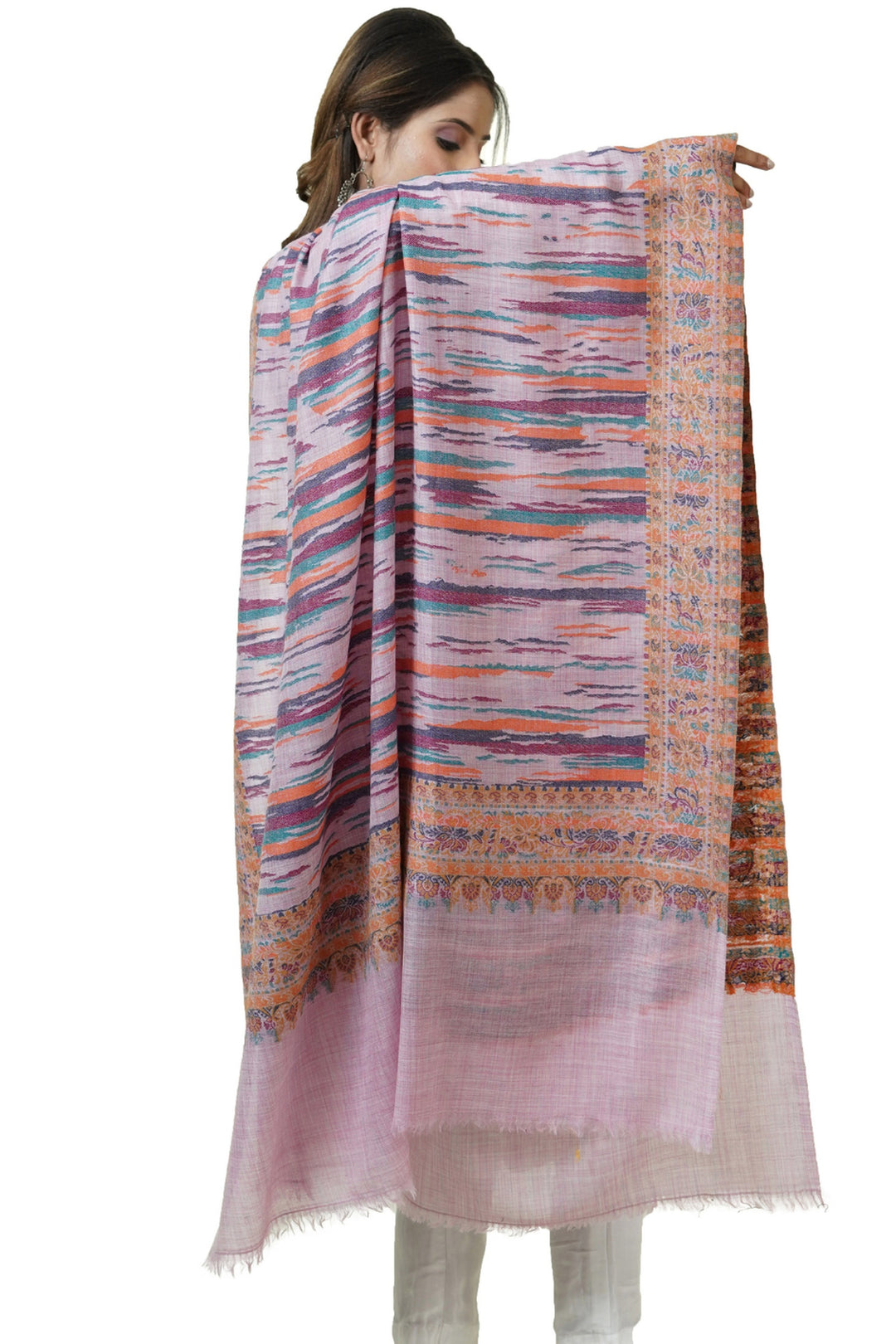 Ikat Pattern Woven Women's Shawl