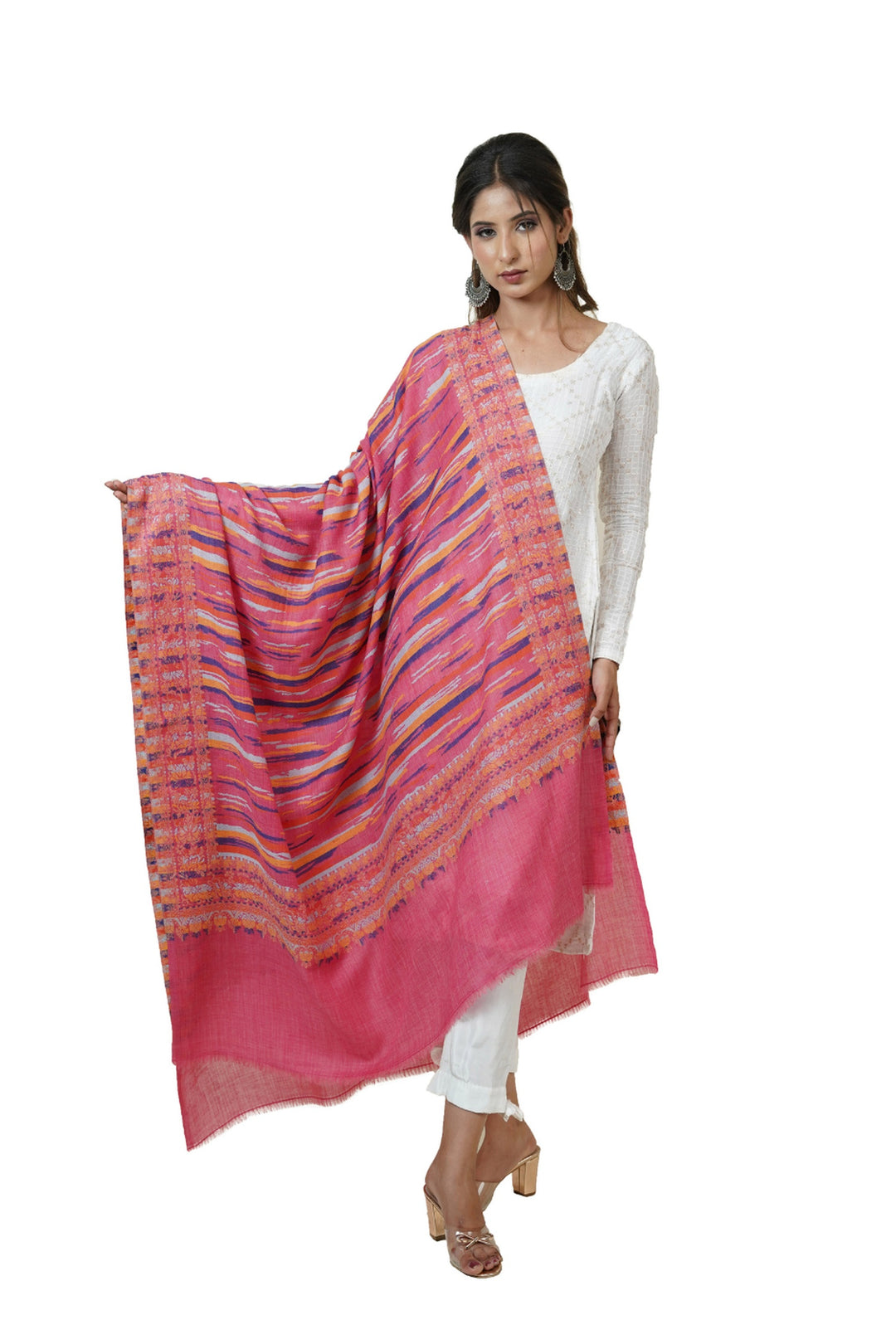 Ikat Pattern Woven Women's Shawl