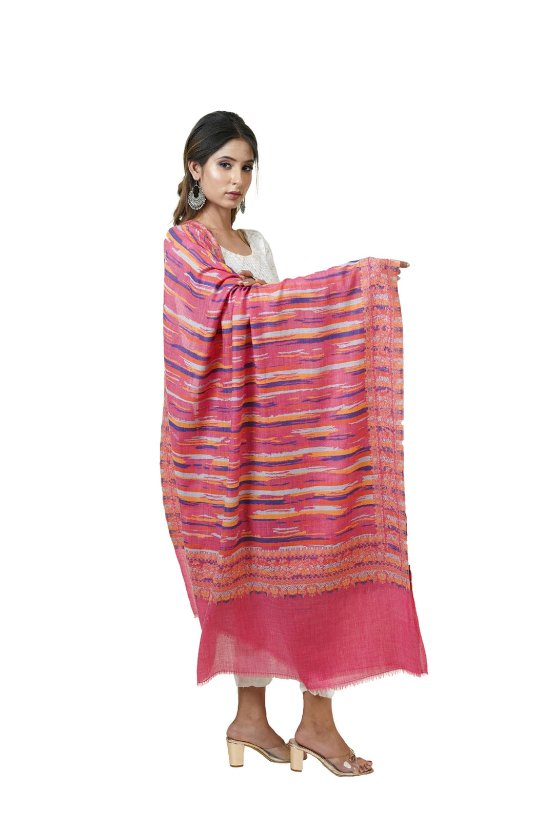Ikat Pattern Woven Women's Shawl