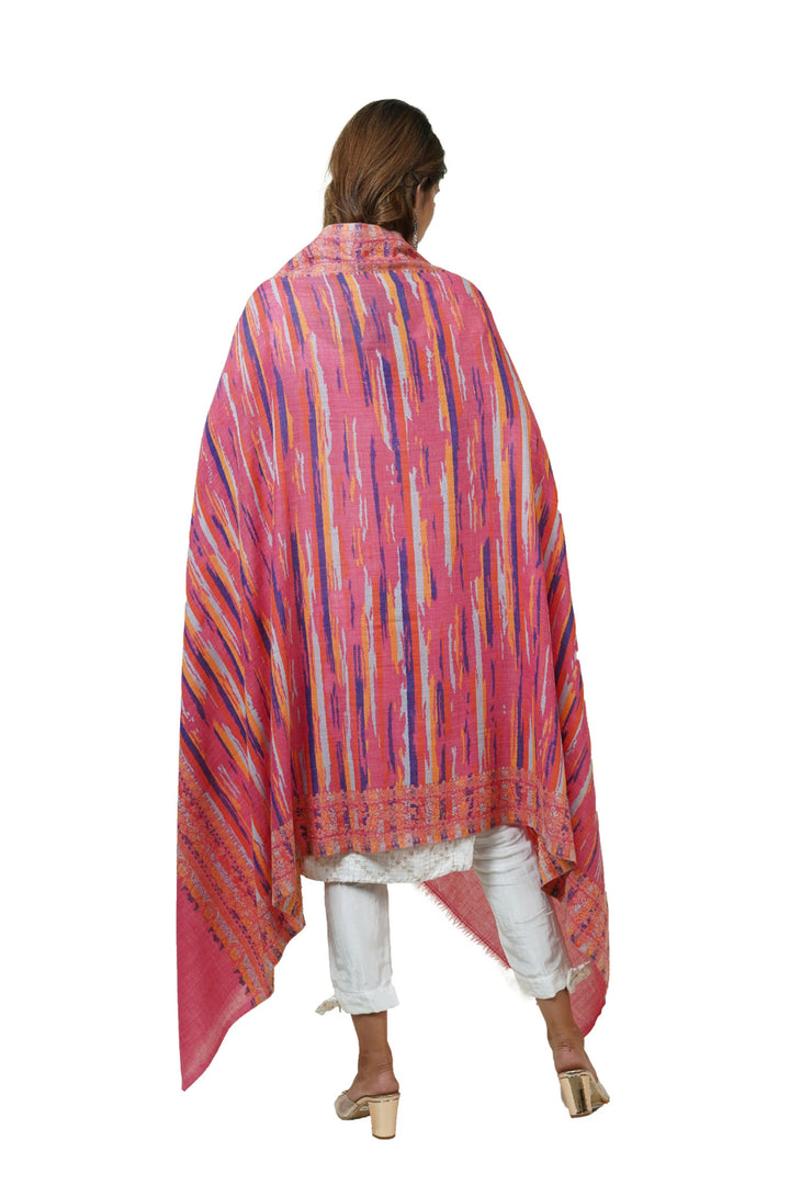 Ikat Pattern Woven Women's Shawl