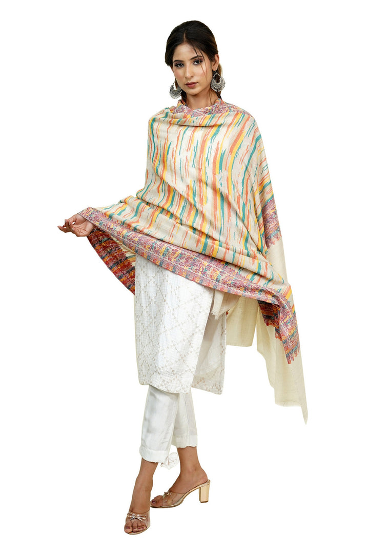 Ikat Pattern Woven Women's Shawl