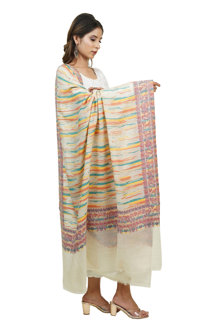 Ikat Pattern Woven Women's Shawl