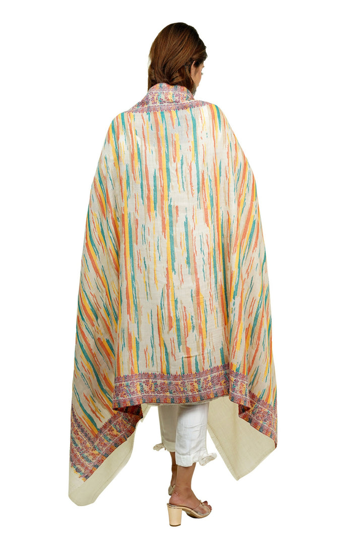 Ikat Pattern Woven Women's Shawl