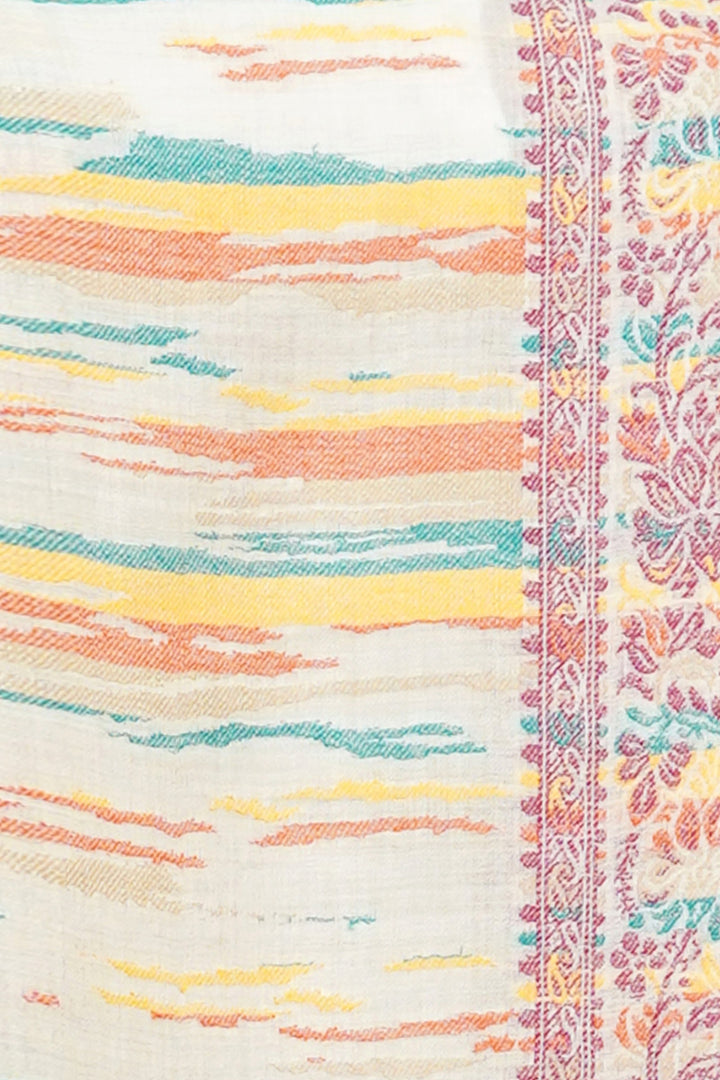 Ikat Pattern Woven Women's Shawl