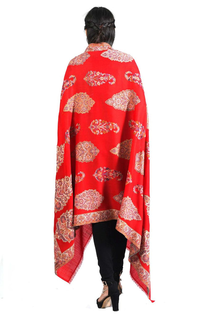 Woven Border & Booti Design Women's Shawl