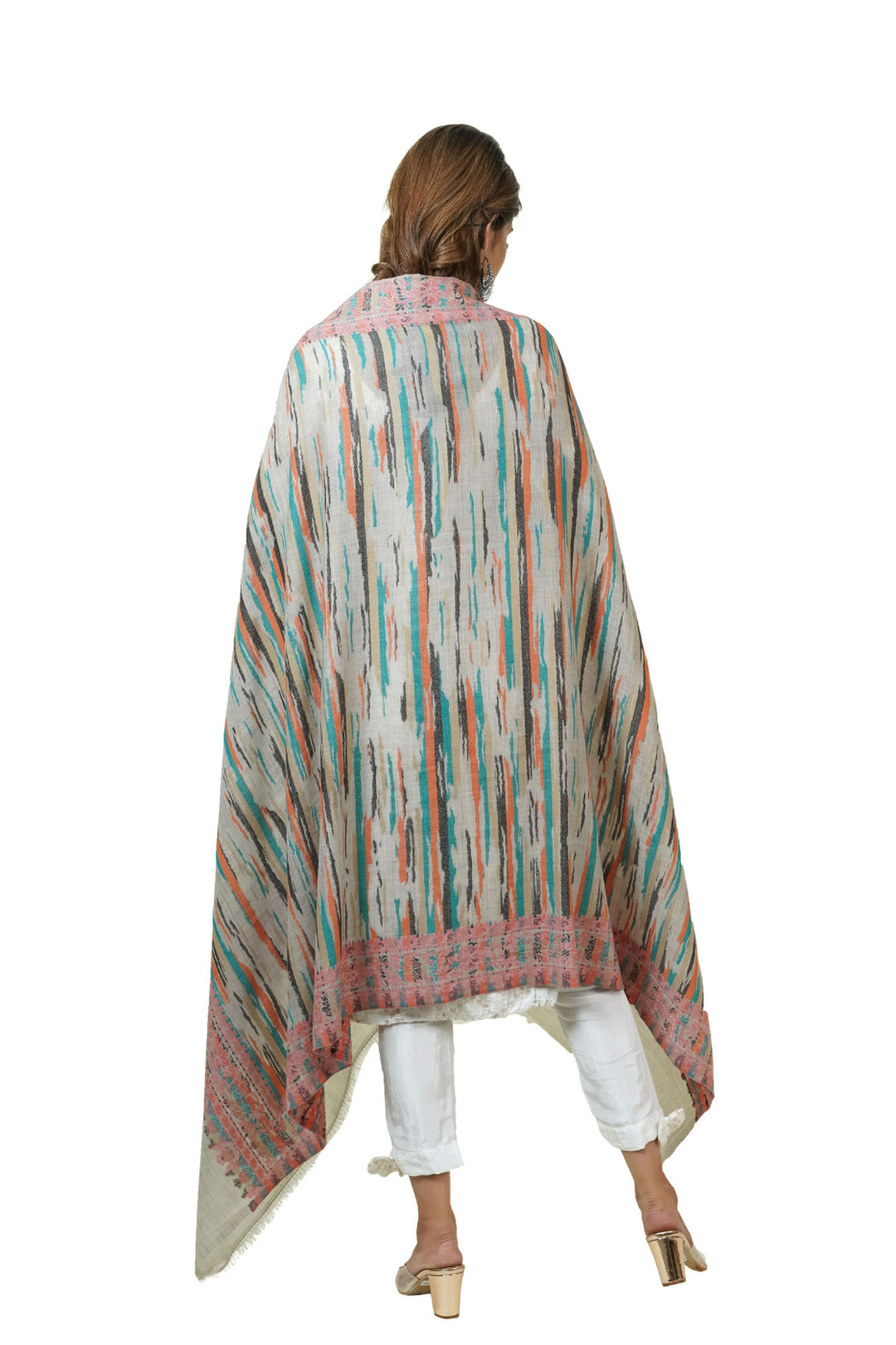 Ikat Pattern Woven Women's Shawl