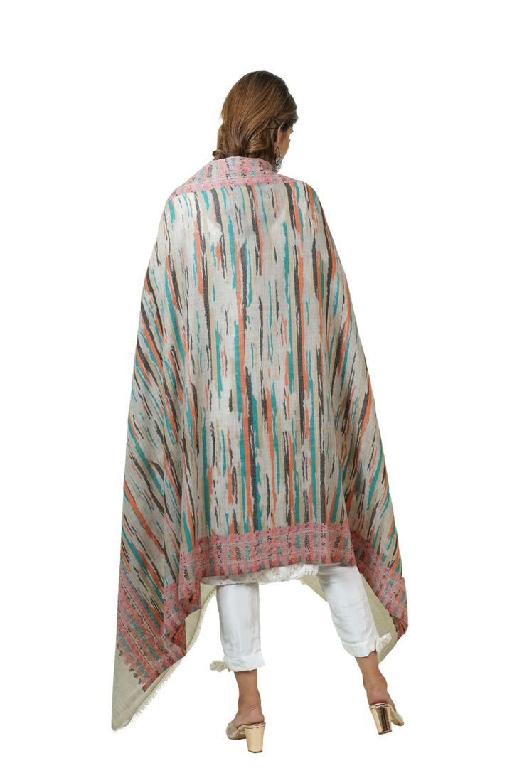 Ikat Pattern Woven Women's Shawl