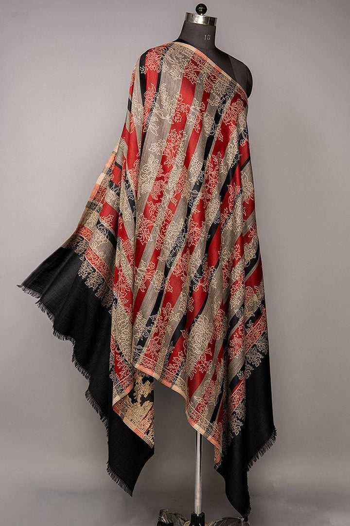 Kani Women's Shawl With Floral Jaal Pattern