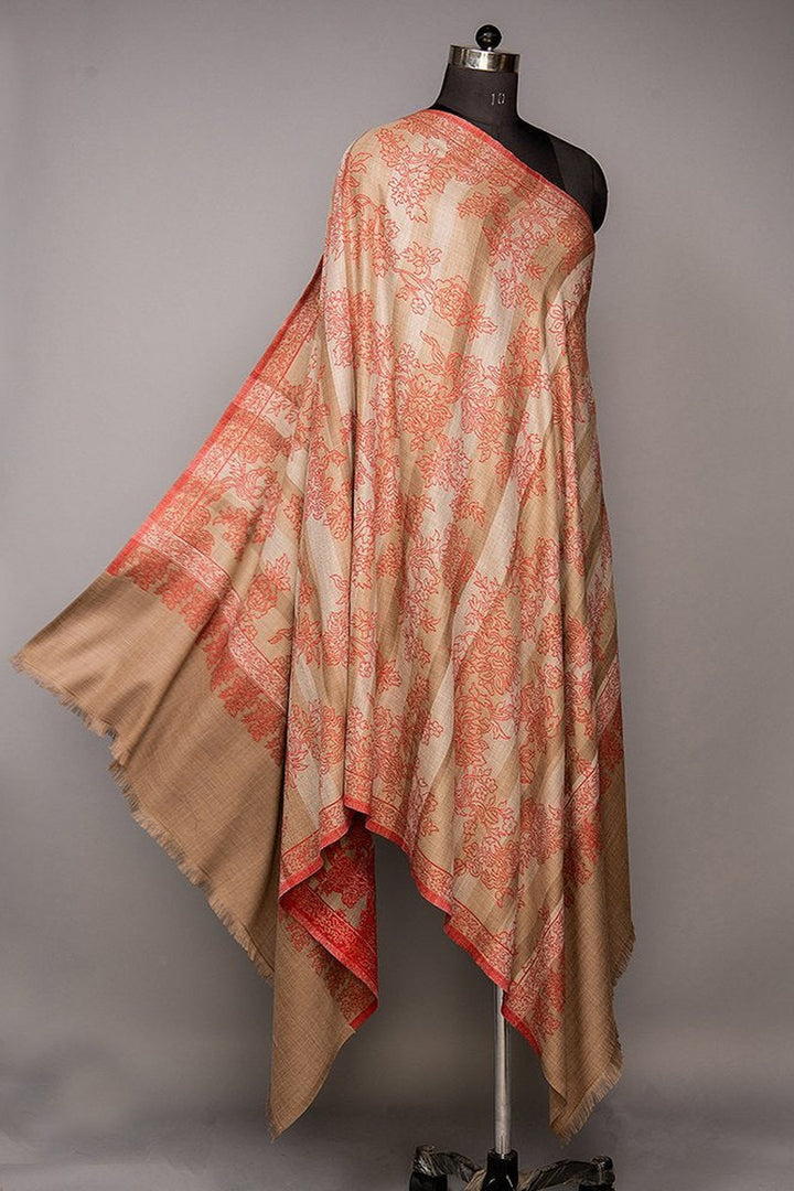 Kani Women's Shawl With Floral Jaal Pattern