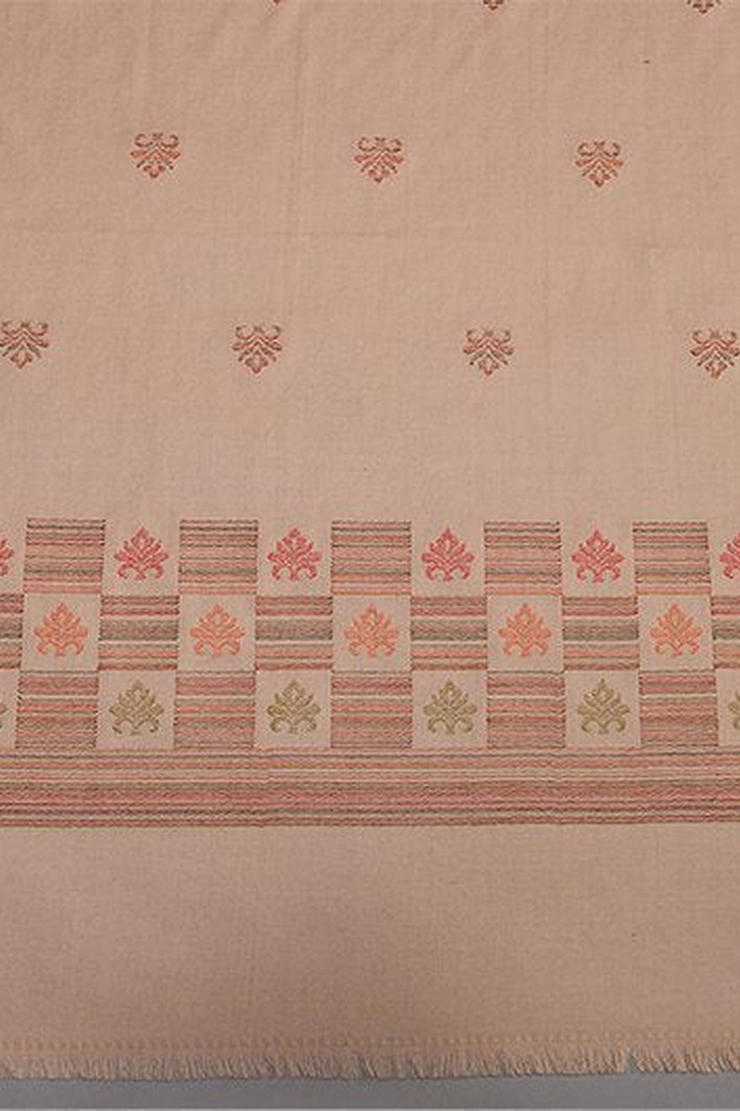 Jacquard Women's  Shawl With Fusion Work